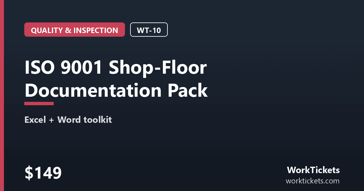 Preview of the ISO 9001 Shop-Floor Documentation Pack